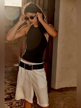 Free People Saylor Poplin Pull-On Shorts